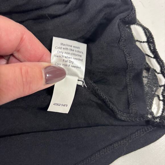 NWT LC Lauren Conrad Charcoal Black Lace Tank Top Size Large RR0848 - Picture 9 of 9